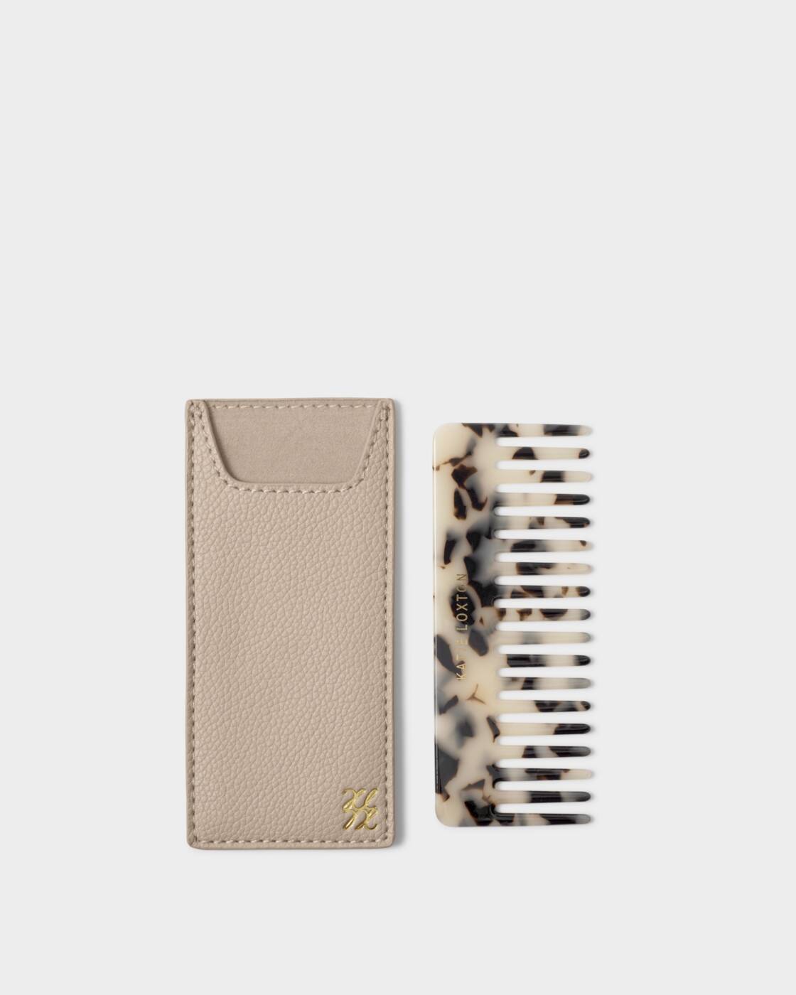 Katie Loxton Hair Comb And Case Pale Tortoiseshell