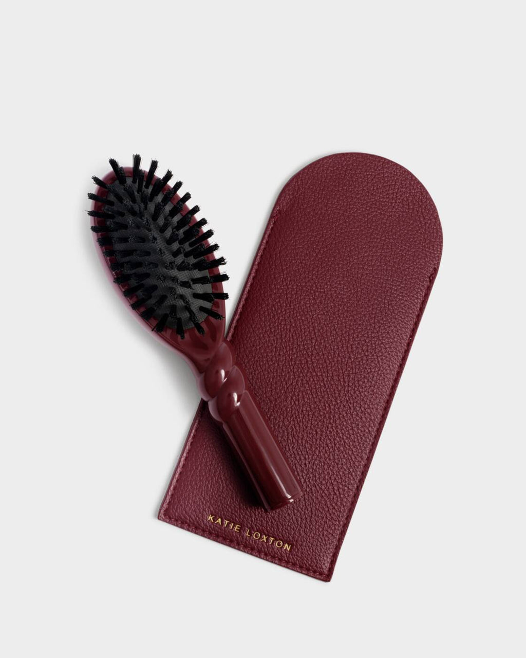 Katie Loxton Hairbrush & Case Set Cherry