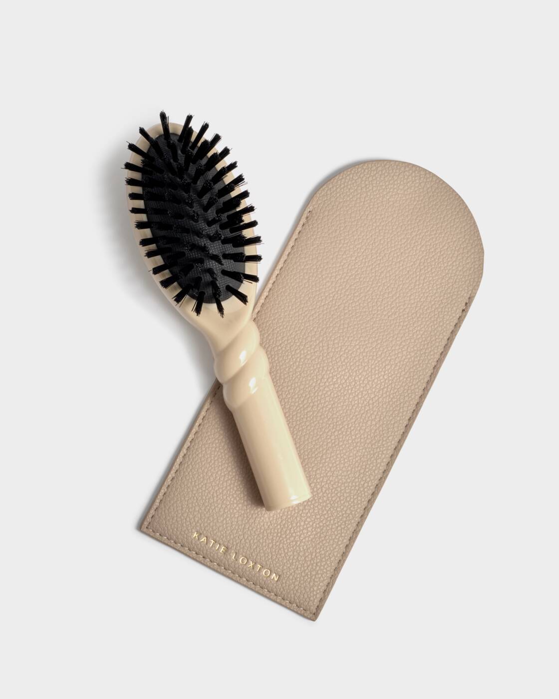 Katie Loxton Hairbrush & Case Set Light Taupe