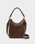 Katie Loxton Hallie Satchel Bag Dark Chocolate