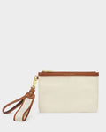 Katie Loxton Hallie Wristlet Pouch Canvas/Cognac