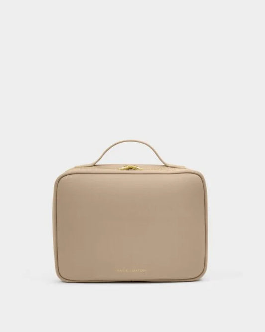Katie Loxton Hanging Wash Bag Reset Refresh Radiate Renew Light Taupe