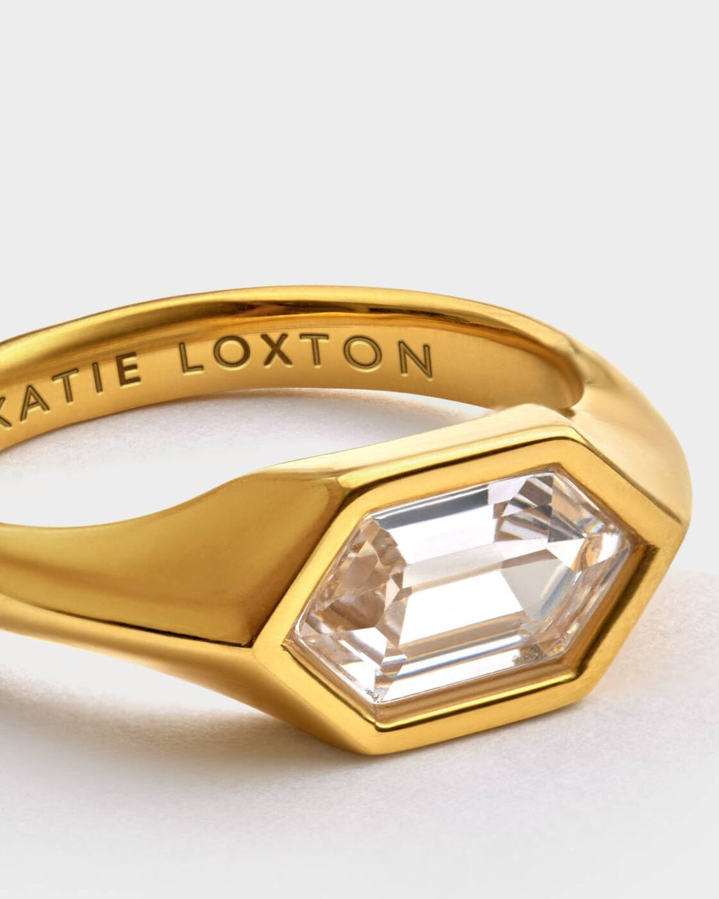 Katie Loxton Harlequin Statement Ring Gold Coated Extra Large