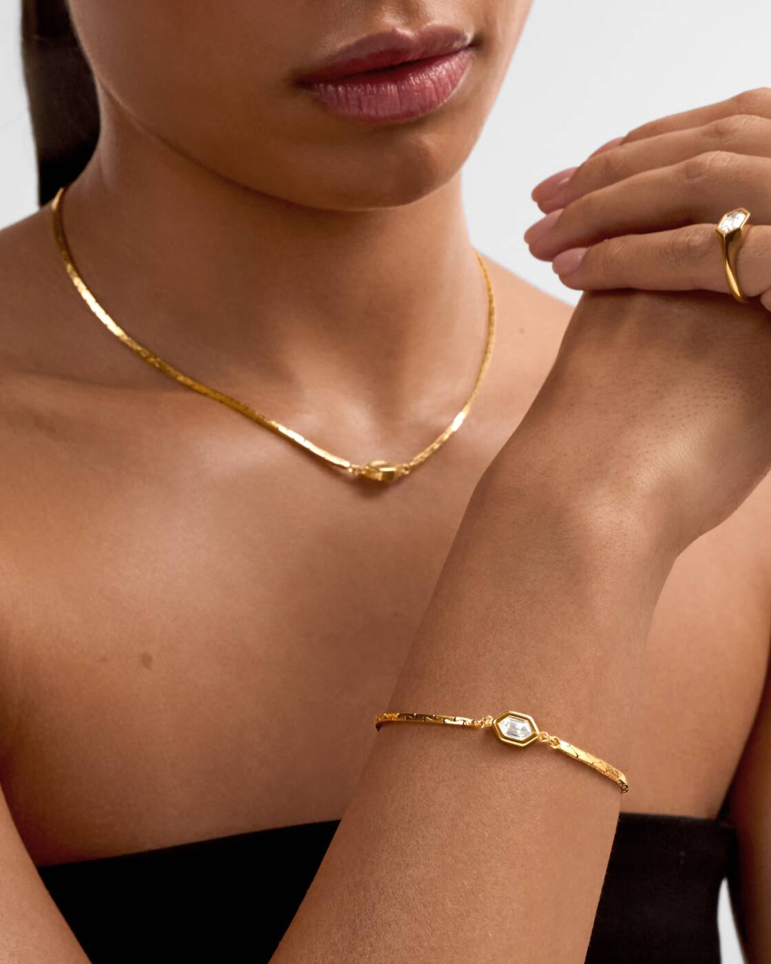 Katie Loxton Harlequin Bracelet Gold Coated