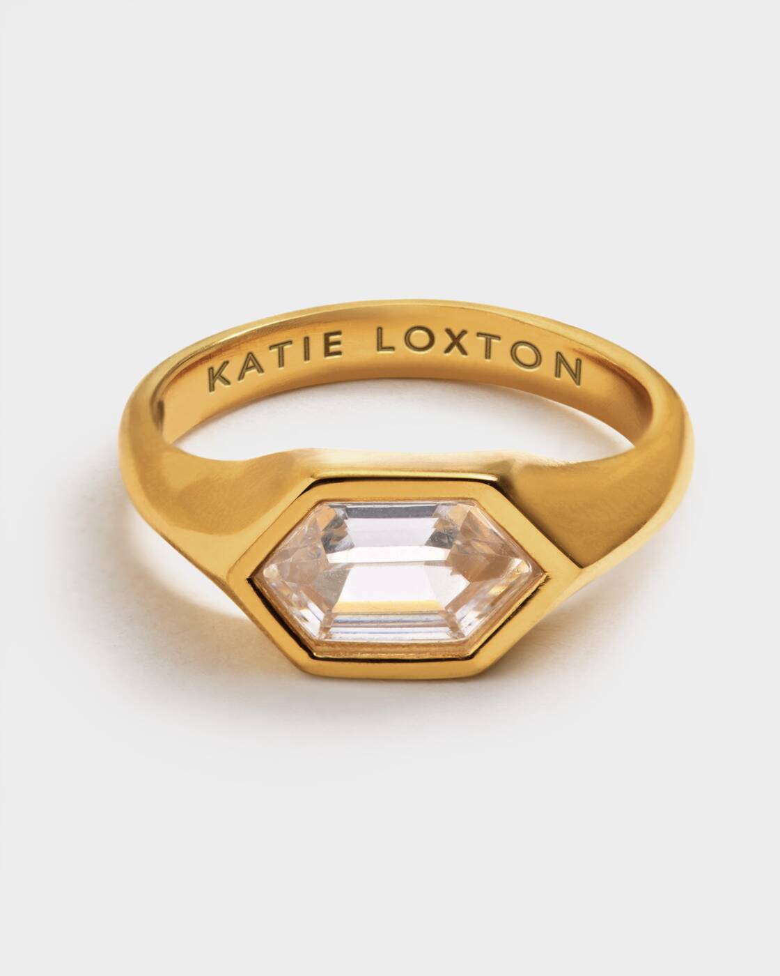 Katie Loxton Harlequin Statement Ring Gold Coated Extra Large