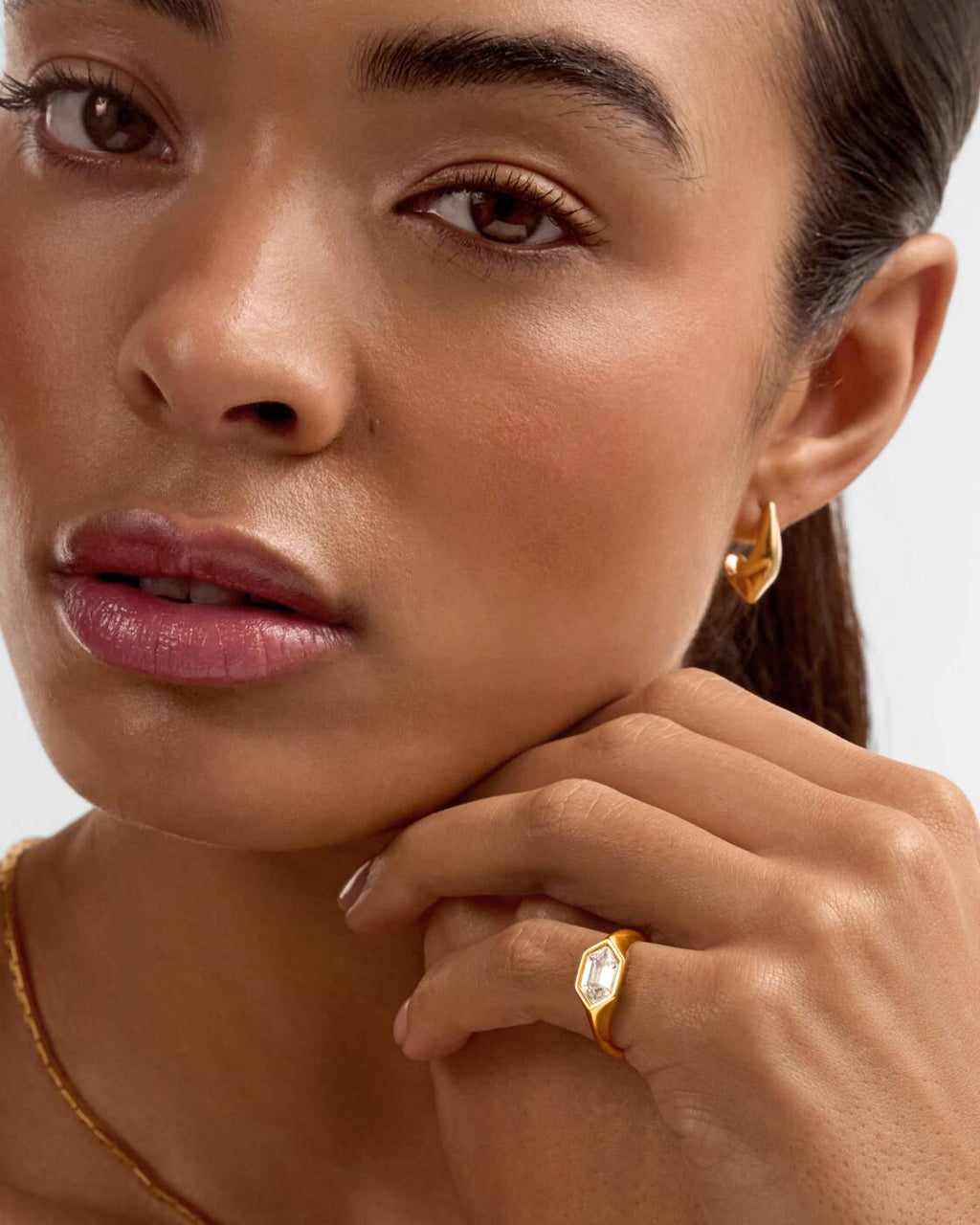Katie Loxton Harlequin Statement Ring Gold Coated Extra Large