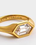 Katie Loxton Harlequin Statement Ring Gold Coated Medium