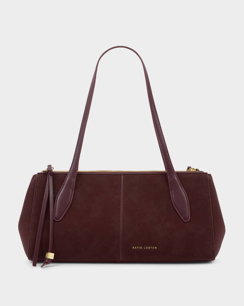 Katie Loxton Hattie Shoulder Bag Cherry Suedette Cherry