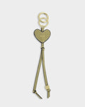 Katie Loxton Heart Charm Keyring Mum Bright Sage Suedette