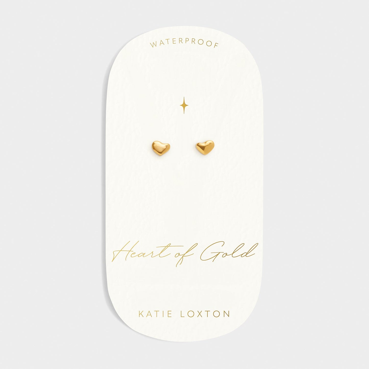 Katie Loxton Heart Of Gold Stud Earrings Gold Coated
