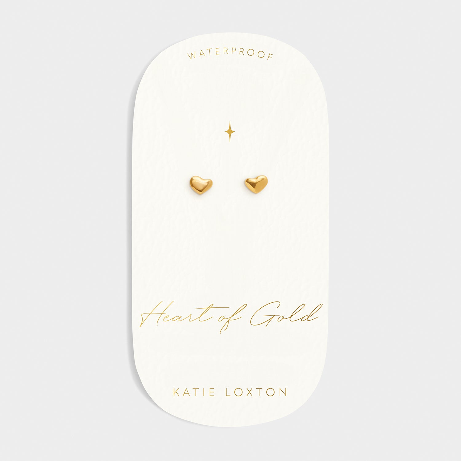 Katie Loxton Heart Of Gold Stud Earrings Gold Coated