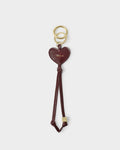 Katie Loxton Heart Charm Keyring Amour Cherry Patent Crackle