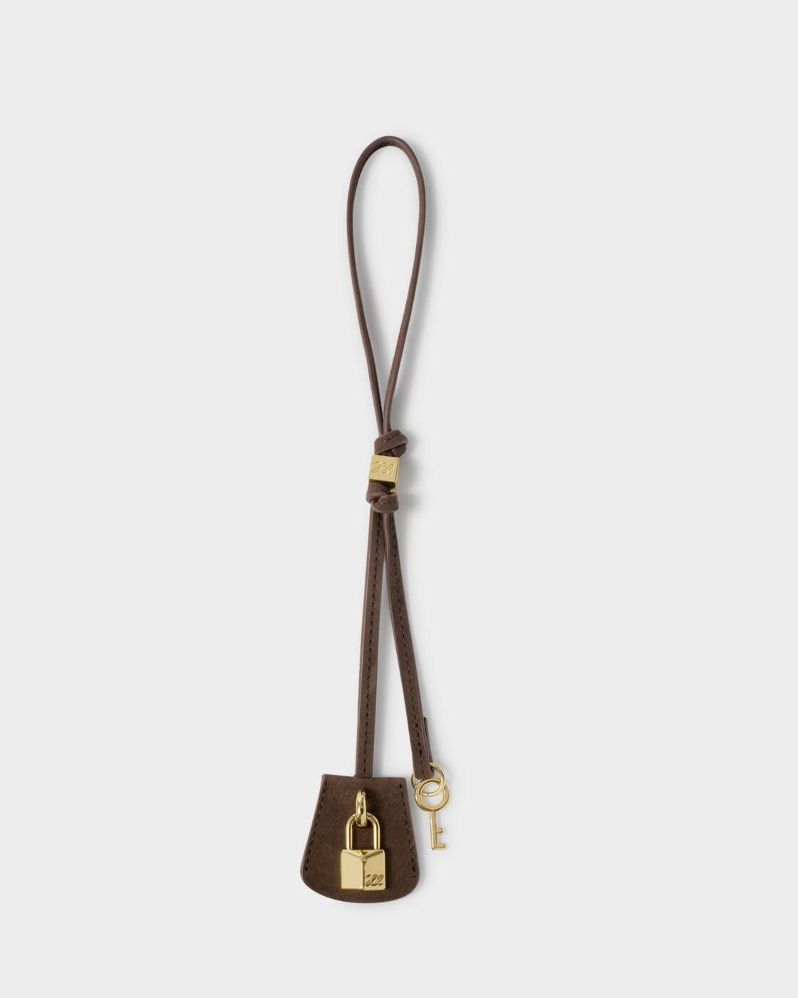 Katie Loxton Heritage Bag Charm Chocolate Suedette