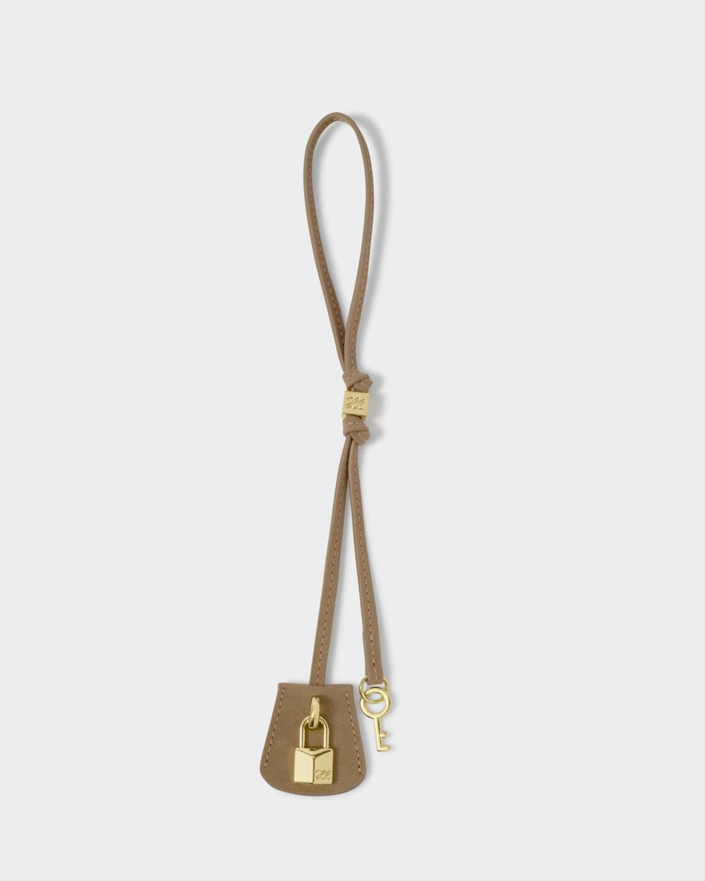 Katie Loxton Heritage Bag Charm Taupe Suedette