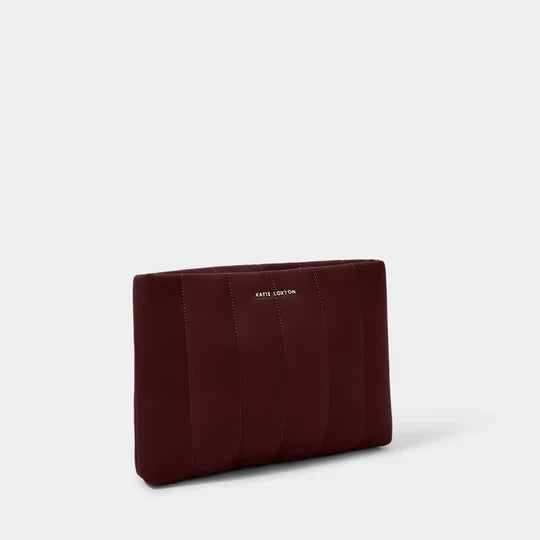 Katie Loxton Kayla Quilted Clutch Plum