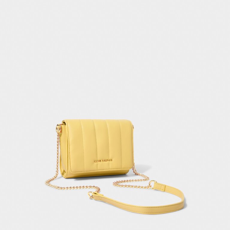 Katie Loxton Kendra Quilted Crossbody Bag Yellow