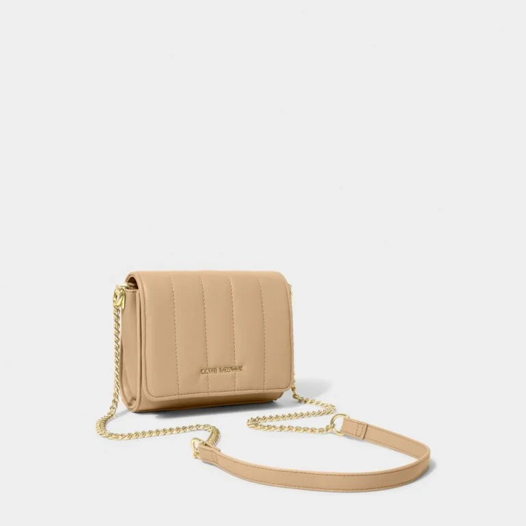 Katie Loxton Kendra Quilted Mini Crossbody Soft Tan
