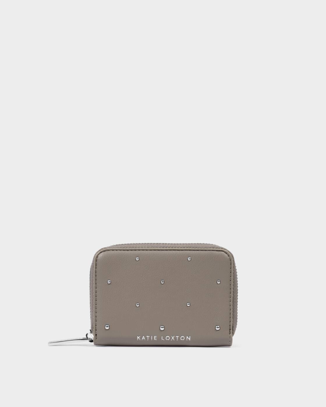 Katie Loxton Klara Concertina Purse Silver Mink Studded