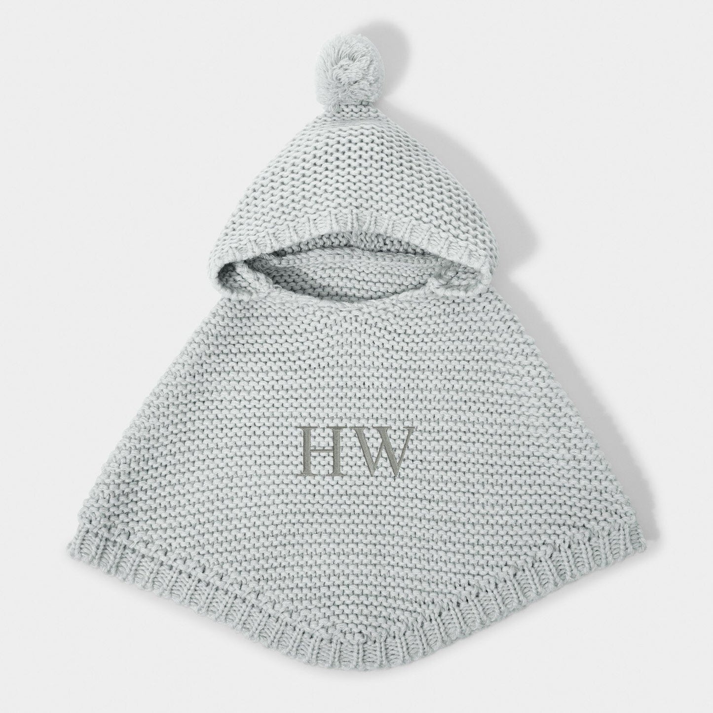 Katie Loxton Knitted Baby Poncho Cool Grey