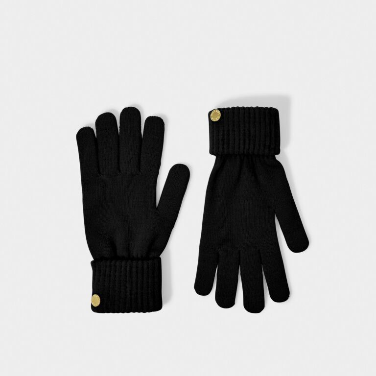 Katie Loxton Knitted Gloves Black