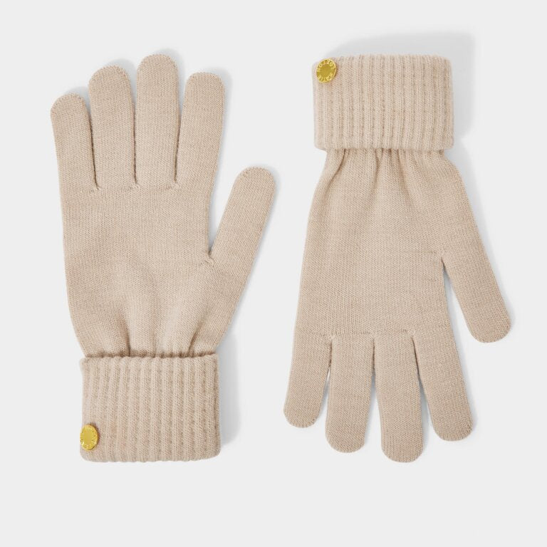 Katie Loxton Knitted Gloves Light Taupe