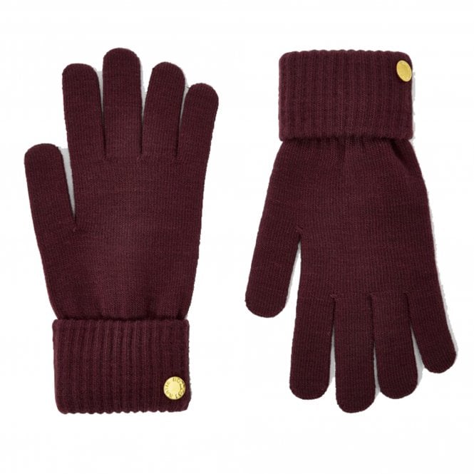 Katie Loxton Knitted Gloves Plum