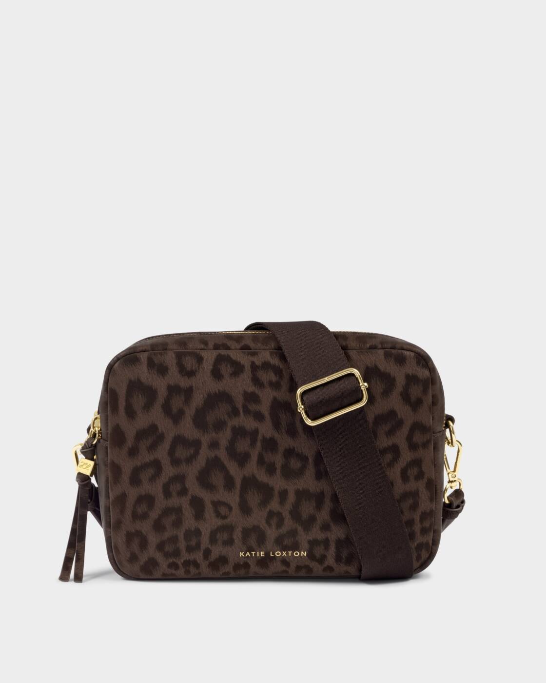 Katie Loxton Lottie Large Crossbody Chocolate Leopard
