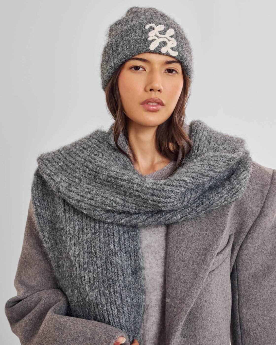 Katie Loxton Logo Appliqué Hat Charcoal