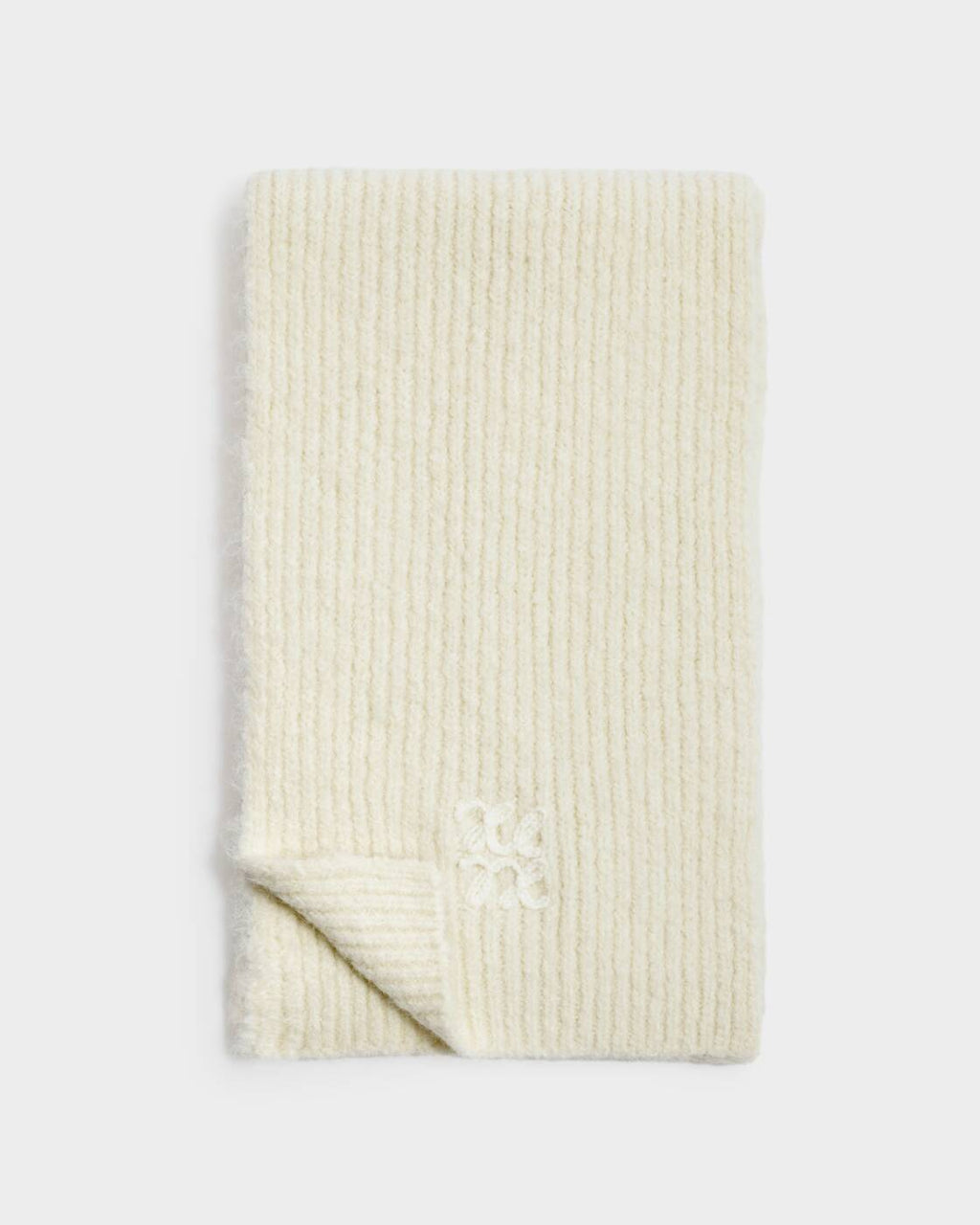 Katie Loxton Logo Appliqué Scarf Off White Taupe