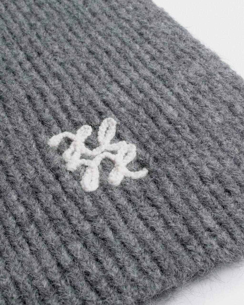 Katie Loxton Logo Appliqué Scarf Charcoal Pastel Grey