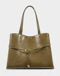 Katie Loxton Lori Tote Bag Deep Olive Patent Crackle