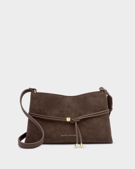 Katie Loxton Lori Crossbody Bag Bitter Chocolate Suedette
