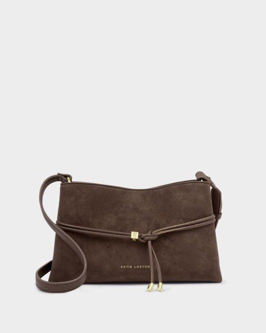 Katie Loxton Lori Crossbody Bag Bitter Chocolate Suedette