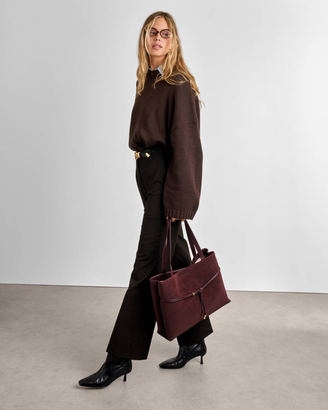 Katie Loxton Lori Tote Bag Cherry Suedette