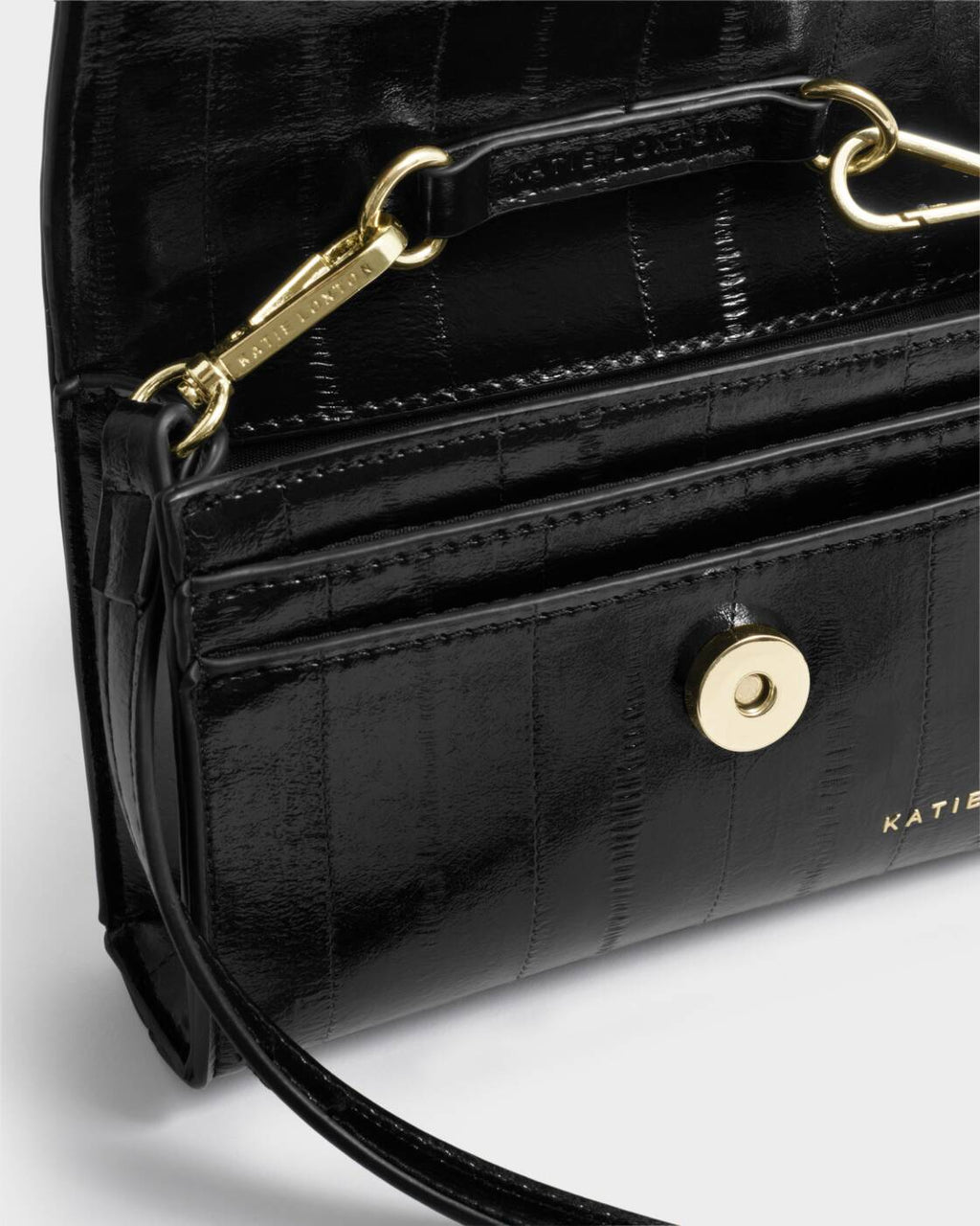 Katie Loxton Lou Crossbody Bag Black Eel