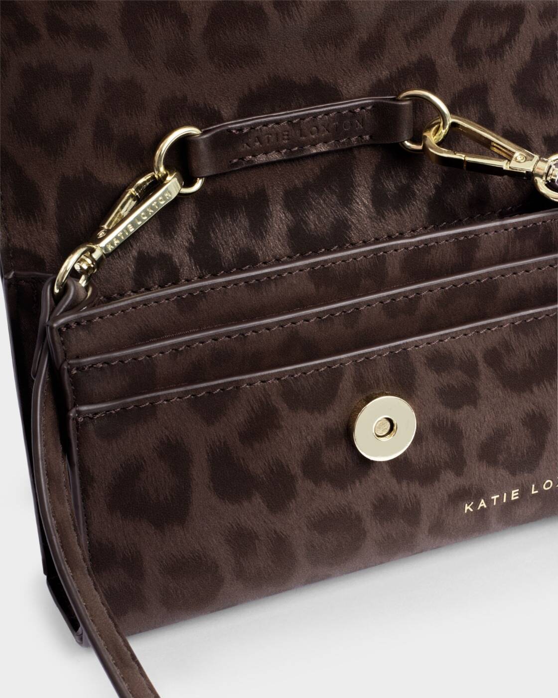 Katie Loxton Lou Crossbody Bag Chocolate Leopard