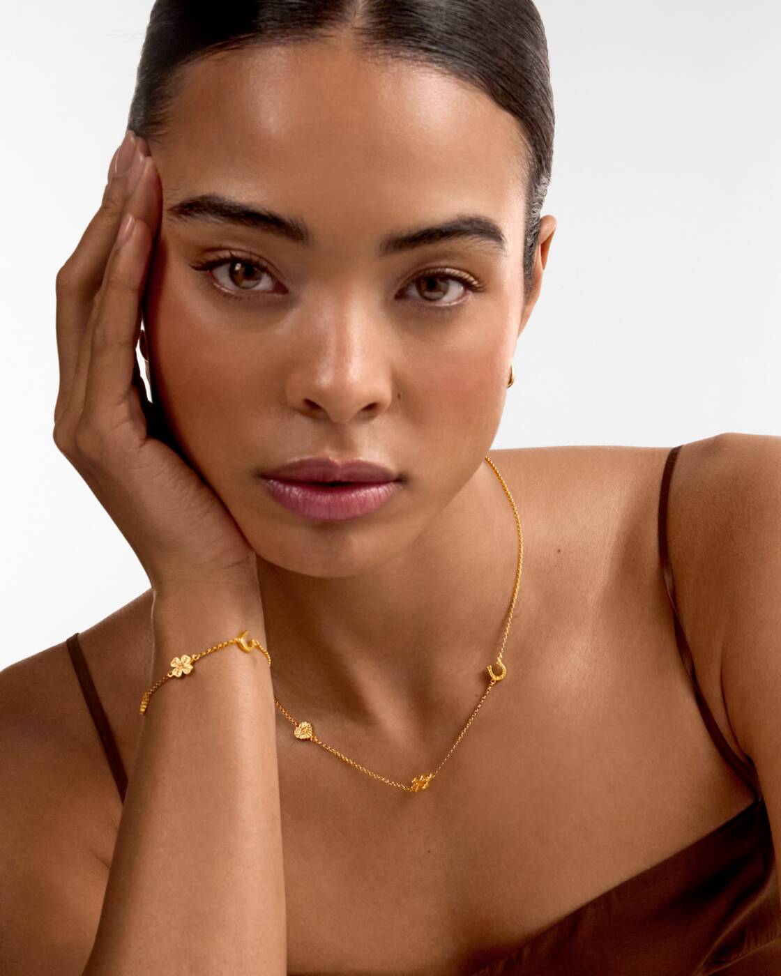 Katie Loxton Lucky Charm Necklace Gold Coated