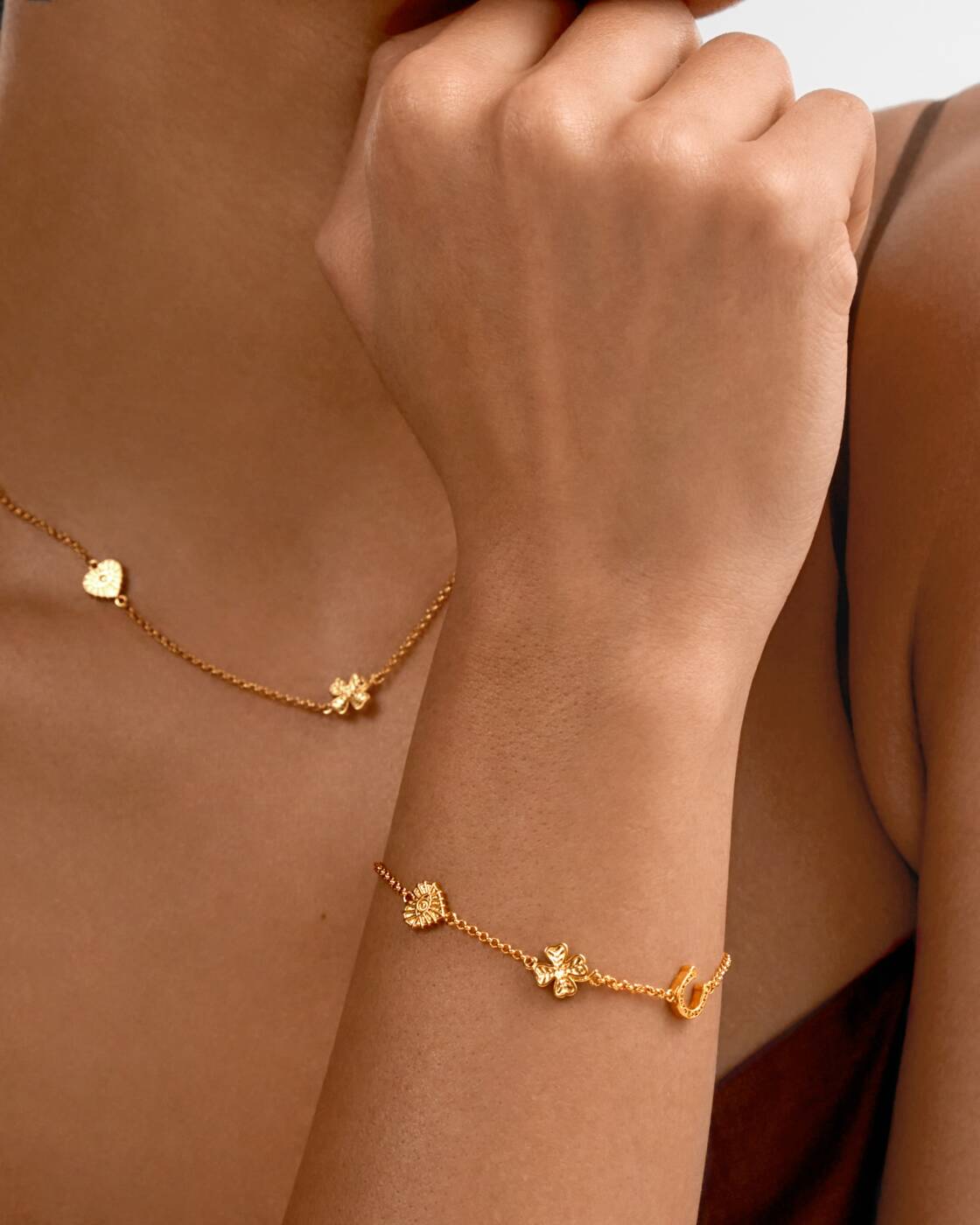 Katie Loxton Lucky Charm Bracelet Gold Coated