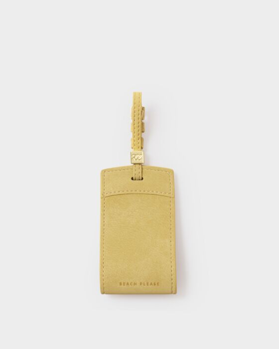 Katie Loxton Luggage Tag Beach Please Butter Yellow