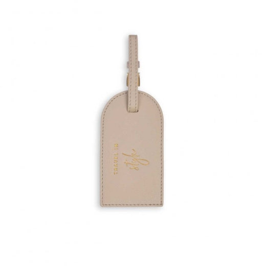 Katie Loxton Luggage Tag Travel In Style Taupe