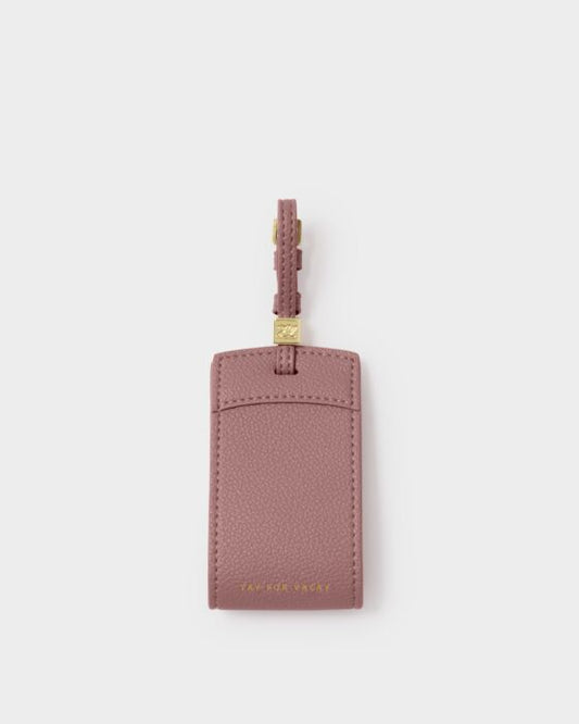 Katie Loxton Luggage Tag Yay For Vacay Deep Rose