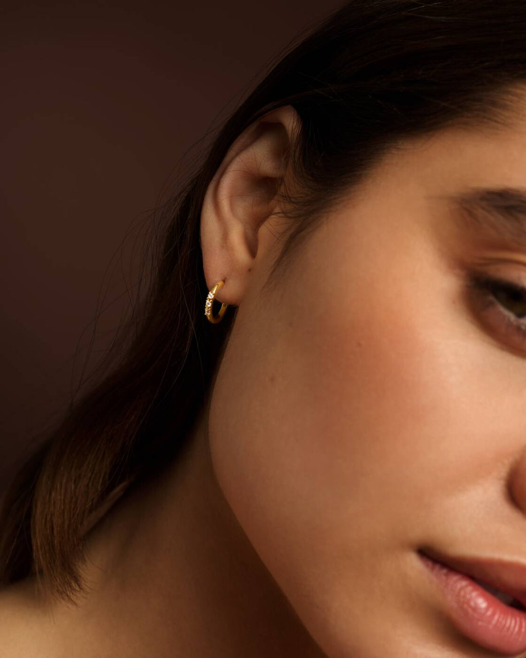 Katie Loxton Lumira Hoop Earrings Gold Coated