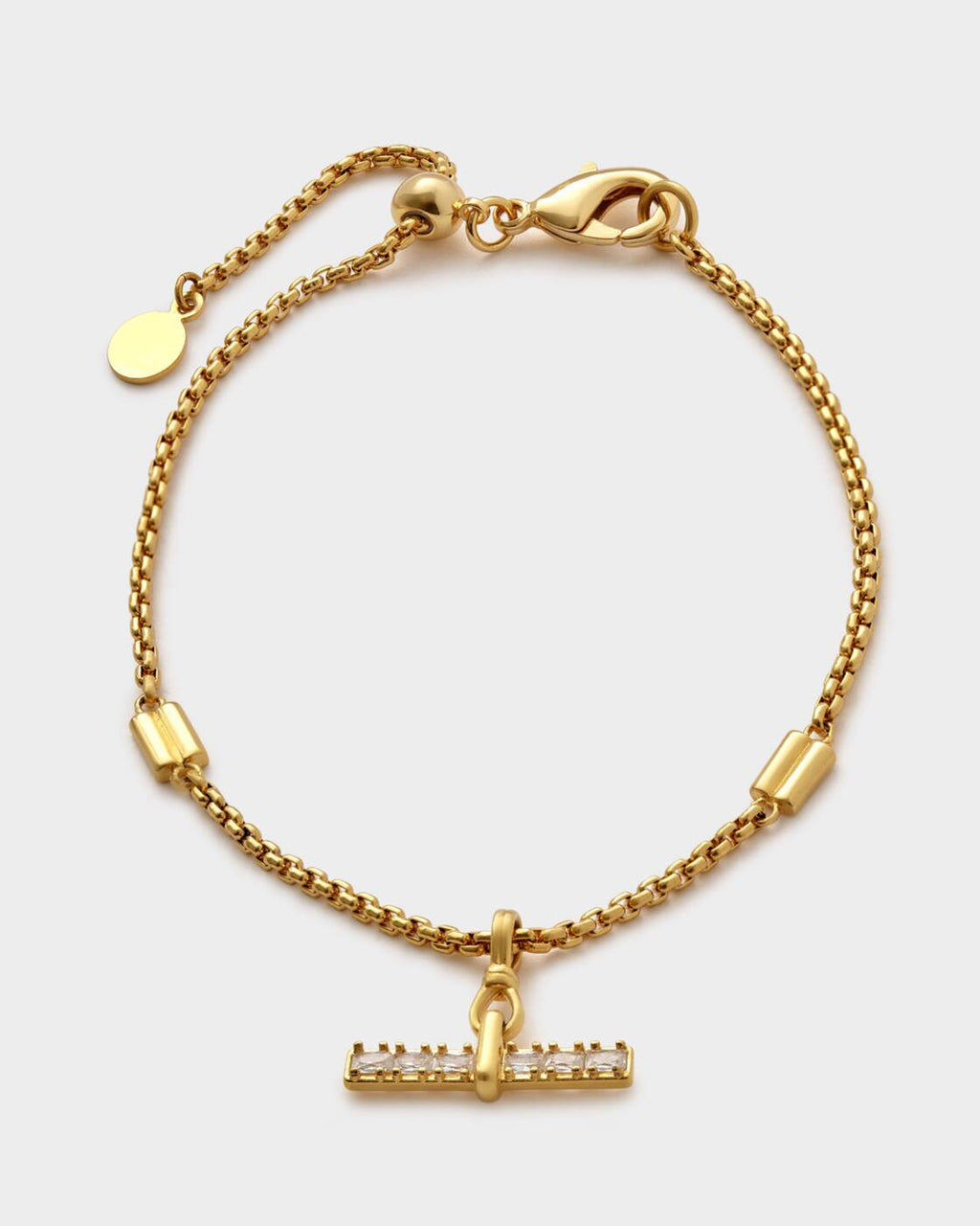 Katie Loxton Lustre T-Bar Bracelet Gold Coated
