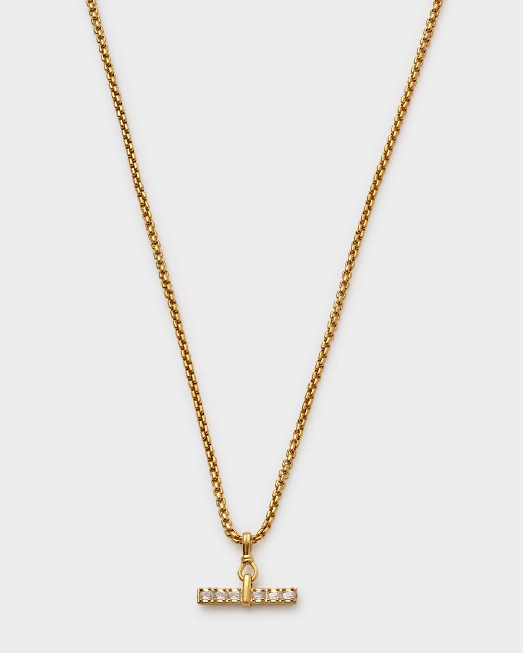 Katie Loxton Lustre T-Bar Necklace Gold Coated