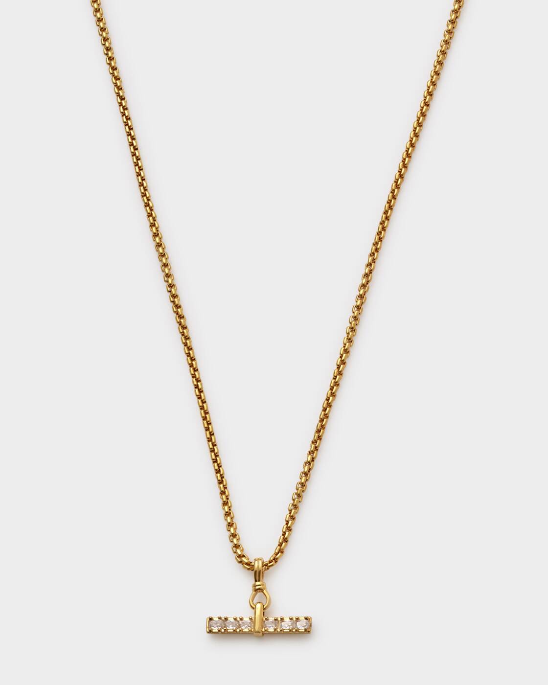 Katie Loxton Lustre T-Bar Necklace Gold Coated