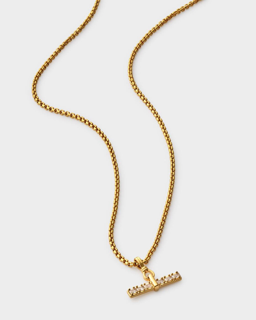 Katie Loxton Lustre T-Bar Necklace Gold Coated