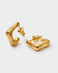 Katie Loxton Luxe Lock Hoop Earrings Gold Coated