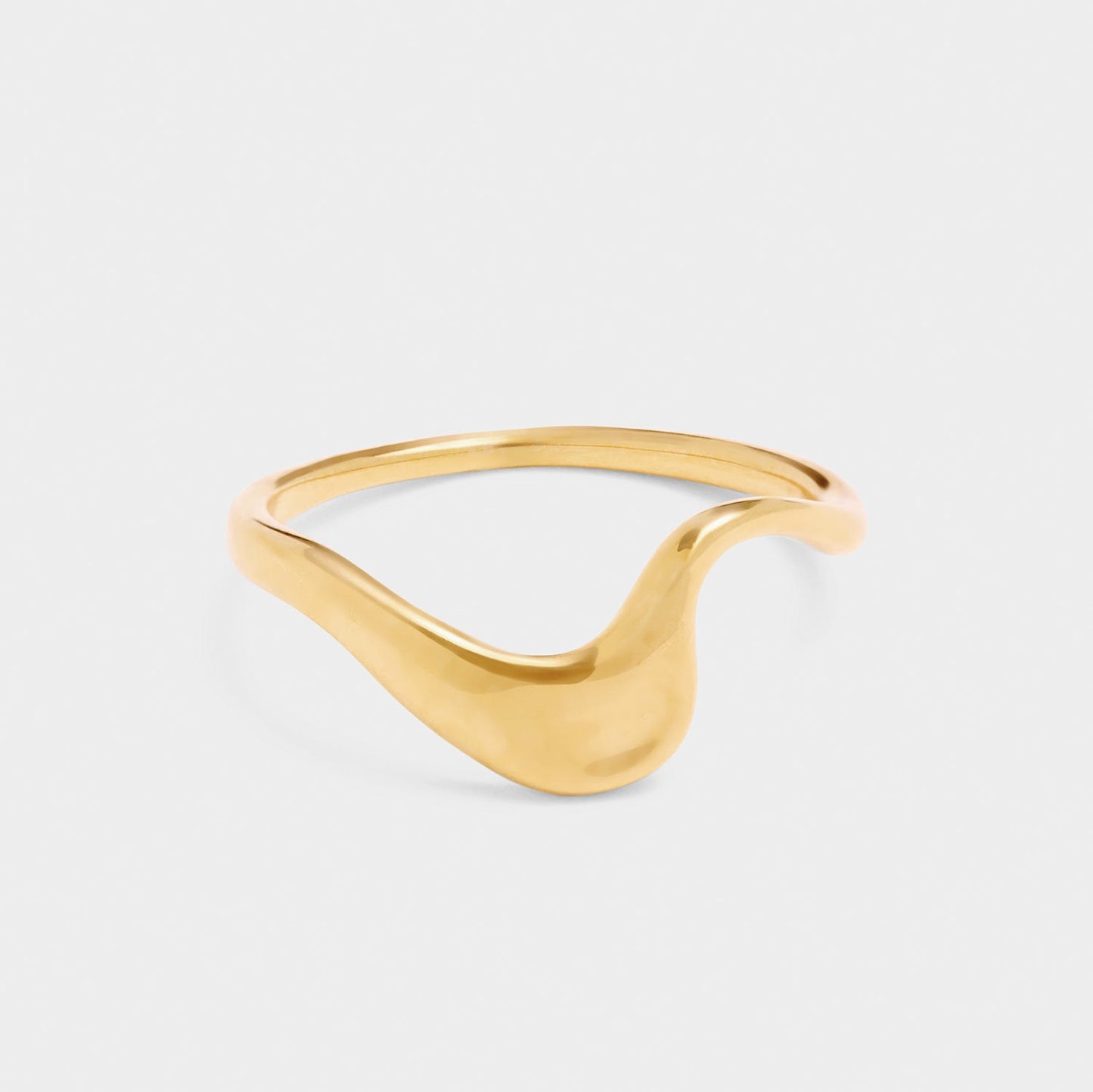 Katie Loxton Marina Wave Ring Gold Coated Small