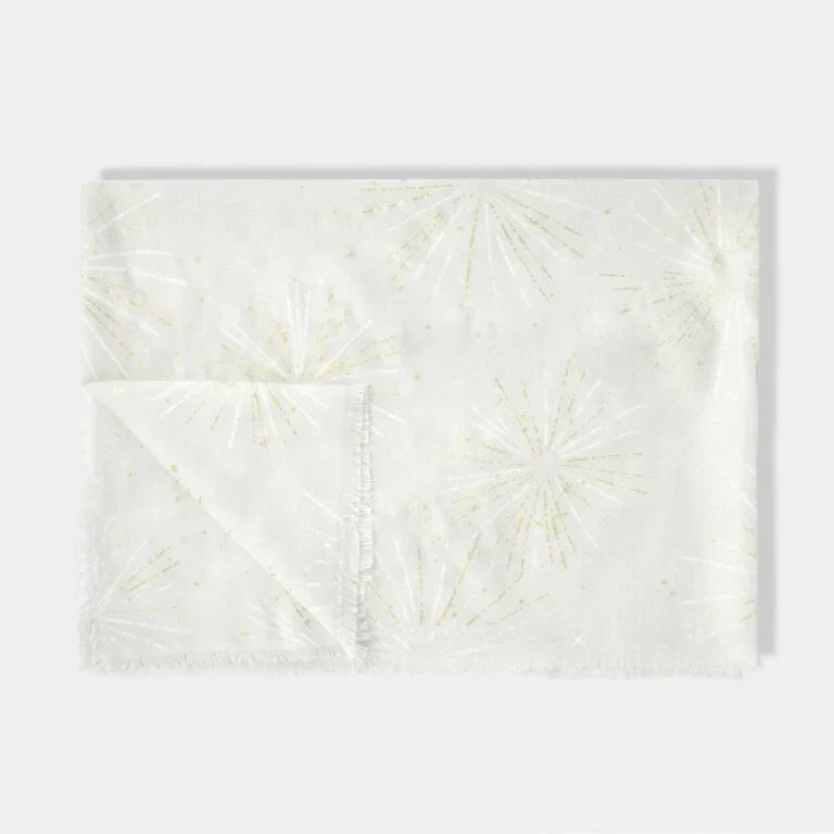 Katie Loxton Metallic Scarf Starburst Cool Grey/Gold Foil