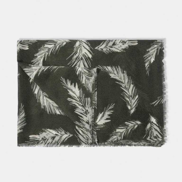 Katie Loxton Metallic Scarf Winter Fir Graphite/Silver Foil